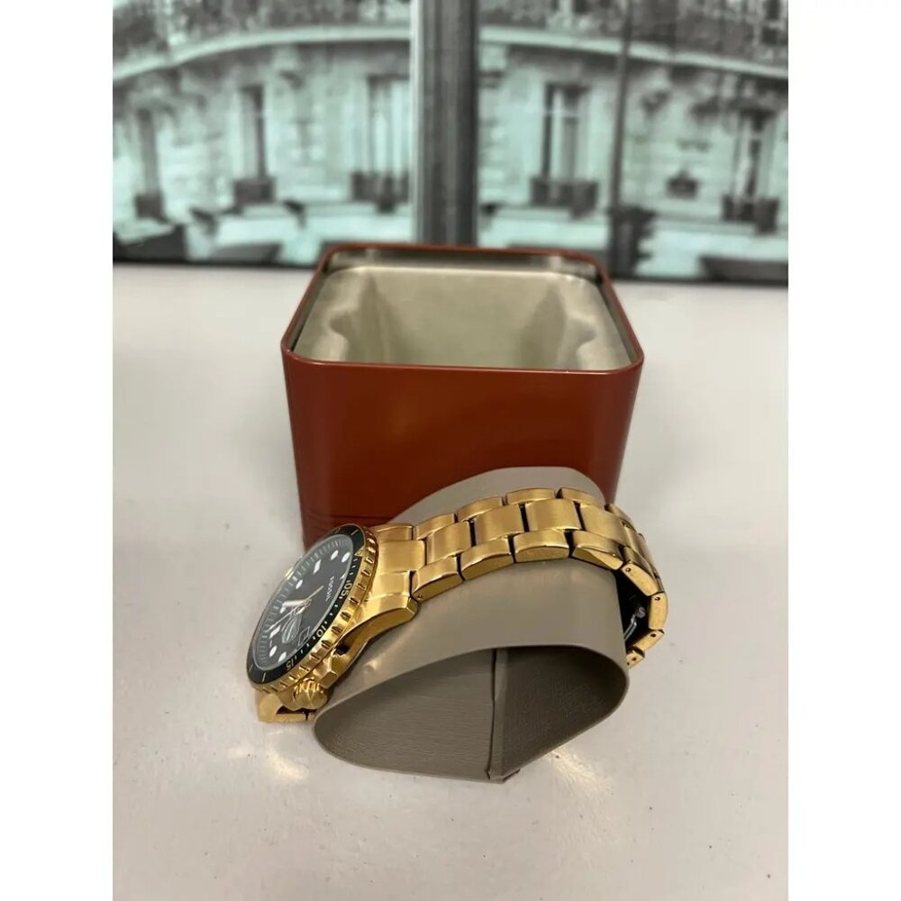 Fossil FS5658 FB-01 Green Dial Gold Toned Stainless Steel Watch - Picture 6 of 7